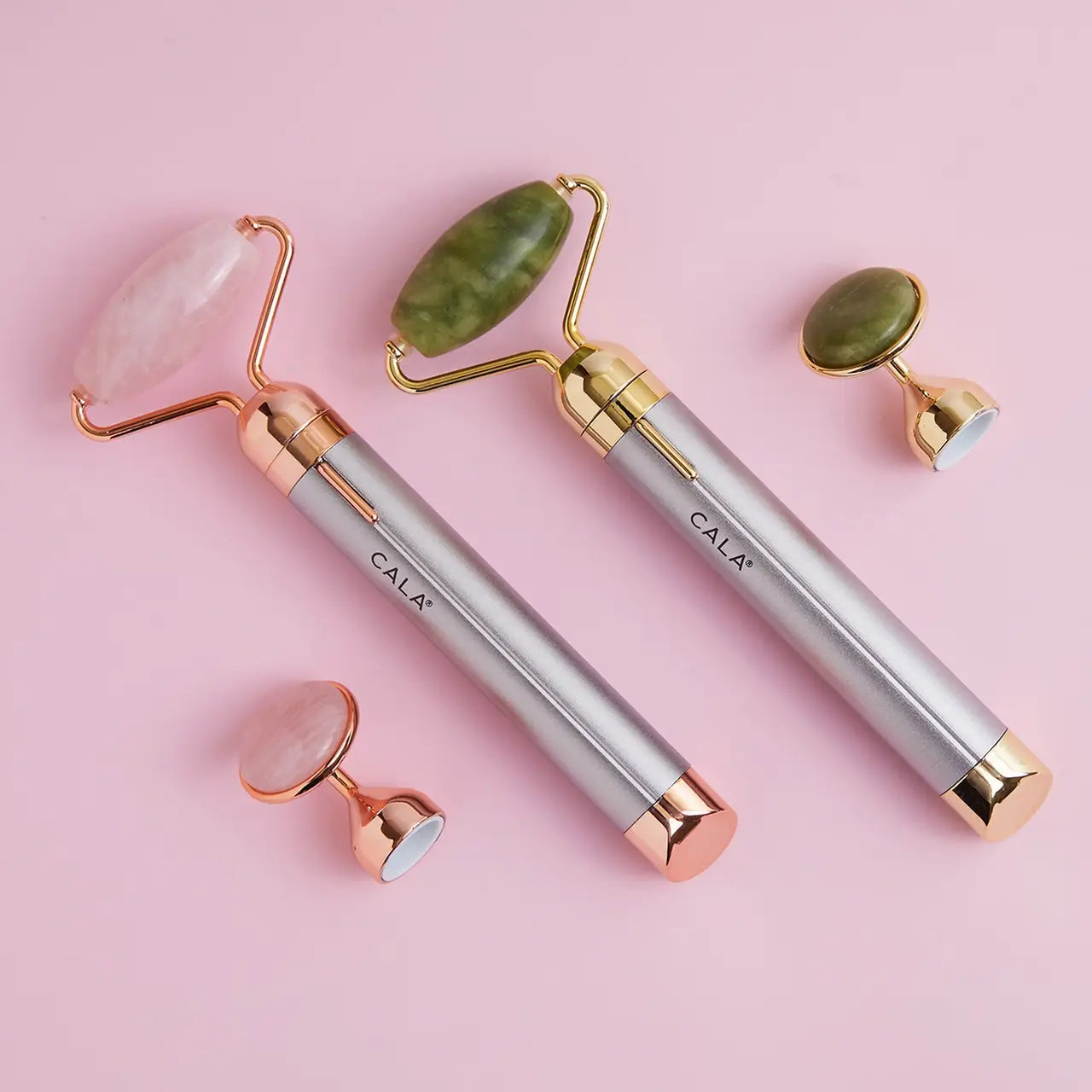 Cala 2-in-1 Rose Quartz Sonic Facial Massager
